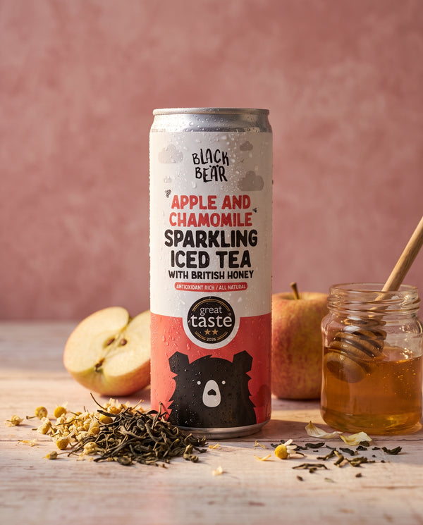 Apple & Chamomile Sparkling Iced Tea with Pure, British Honey