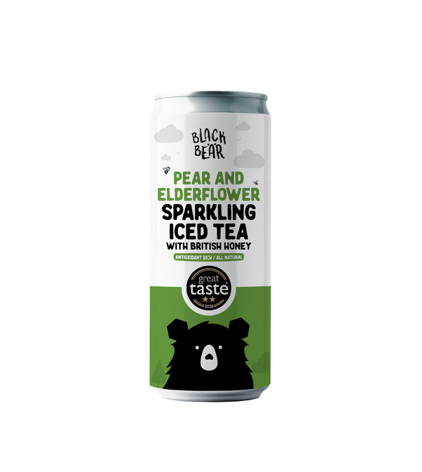 Pear & Elderflower Sparkling Iced Tea with Pure, British Honey