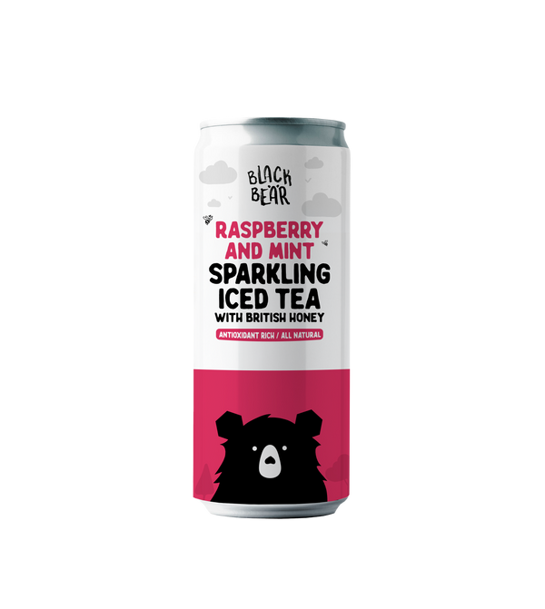 Raspberry and Mint Sparkling Iced Tea with Pure, British Honey