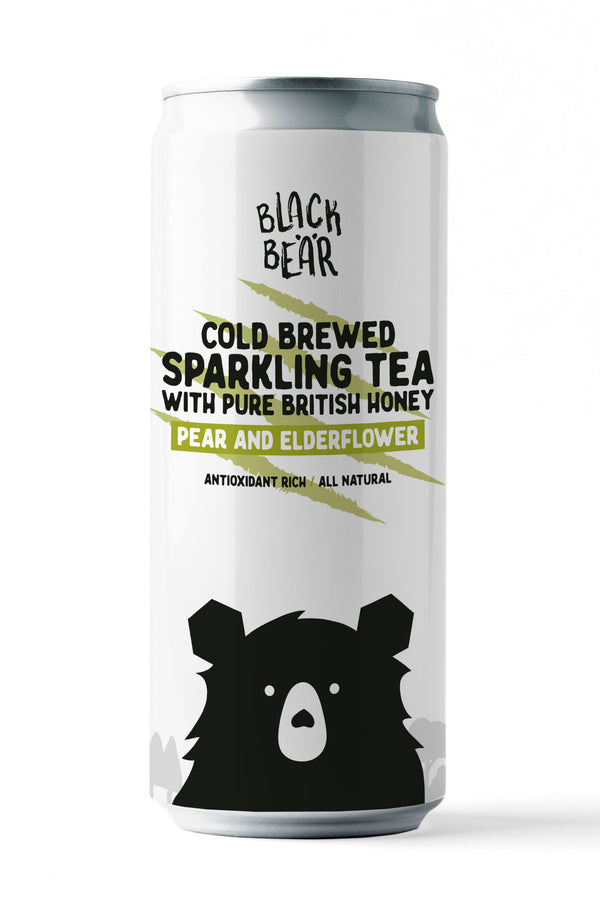 Pear & Elderflower Cold Brewed Sparkling Tea with Pure, British Honey
